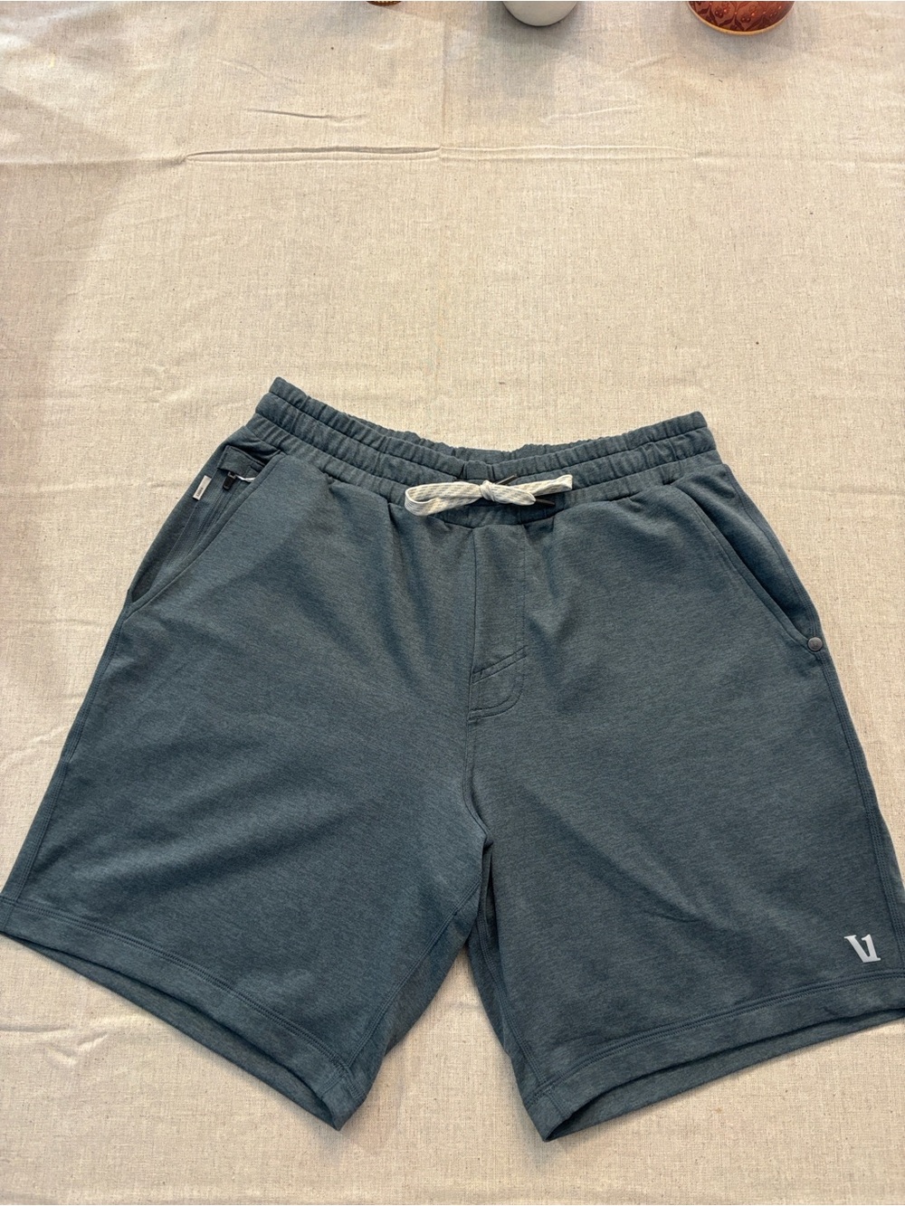 Vuori Men’s Ponto Performance Shorts in Blue Sea Heather Size Small